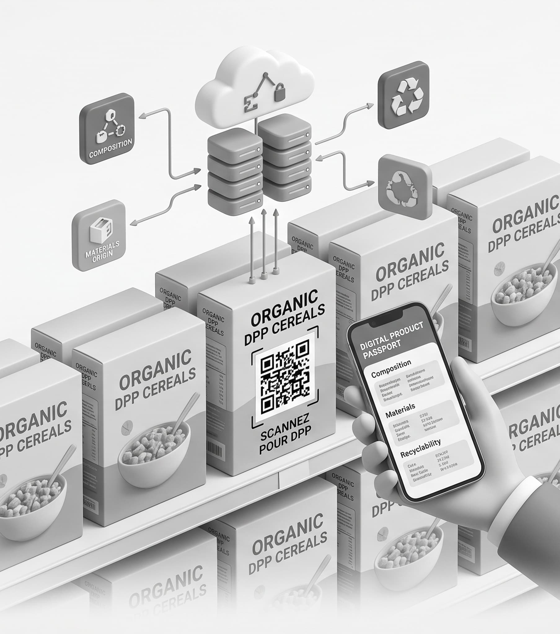 Digital Product Passport, scan and data visualisation
